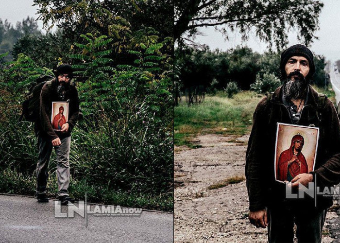 «Βατράχι» των ΟΥΚ περπάτησε από την Λαμία μέχρι το Άγιο Όρος κρατώντας την Παναγία