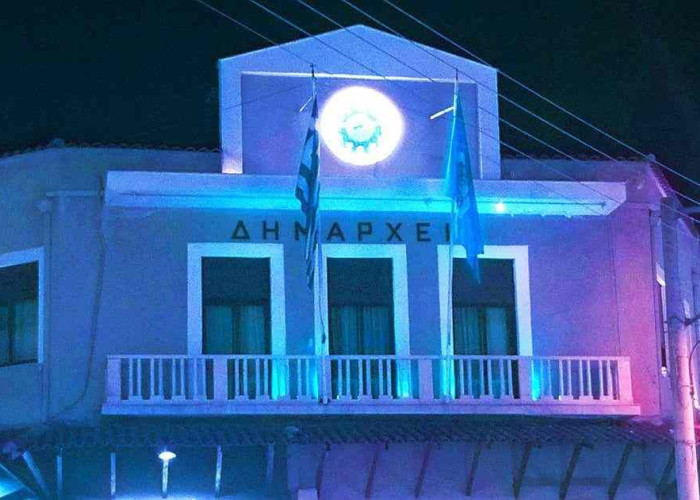 Για την Παγκόσμια Ημέρα Ευχής: Στα μπλέ το «μπλε» το Δημαρχείο Σερρών