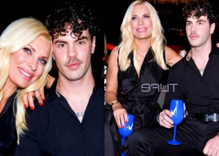 Κούκλος, μαυροντυμένος & εμφανώς γυμνασμένος: Η Μενεγάκη βγήκε νυχτερινή έξοδο, αλλά όλοι κοιτούσαν τον γιο της Άγγελο Λάτσιο