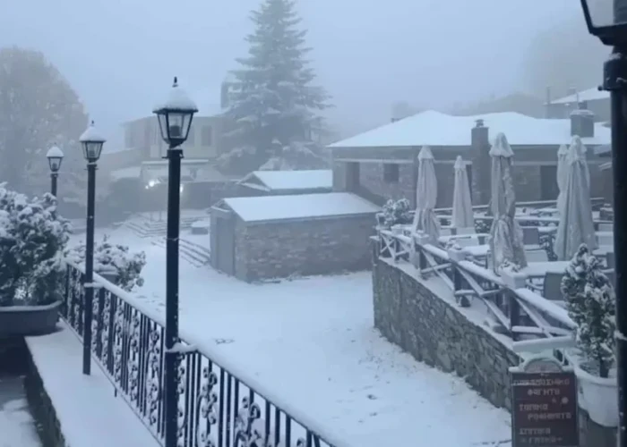 Επεσαν τα πρώτα χιόνια στη Δυτική Μακεδονία -Στα «λευκά» Νυμφαίο και Πισοδέρι