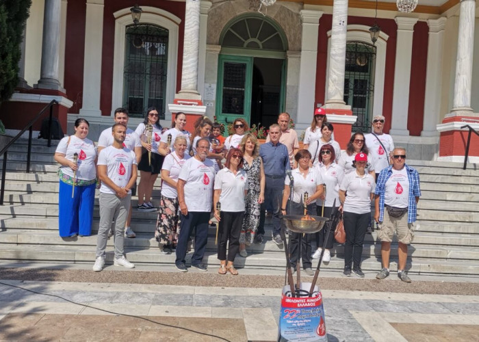 Την φλόγα της αγάπης υποδέχτηκε ο Αντιπεριφερειάρχης Σερρών Παναγιώτης Σπυρόπουλος