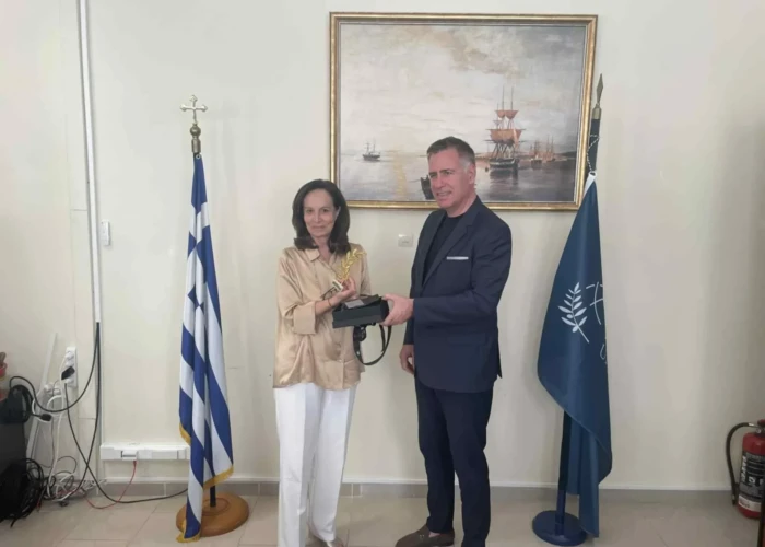 Συνάντηση Αγγελόπουλου – Διαμαντοπούλου στις εγκαταστάσεις του ΔΙΠΑΕ στη Σίνδο