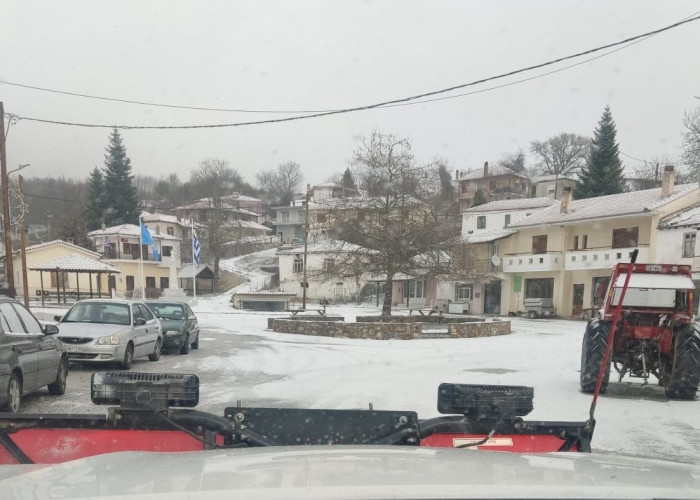 Στα... λευκά Άνω Βροντού και Ορεινή -Σε ετοιμότητα ο Δήμος Σερρών