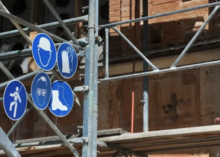 Κατέρρευσε σκαλωσιά στον Πειραιά λόγω των ανέμων - Διεκόπη η κυκλοφορία του Τραμ