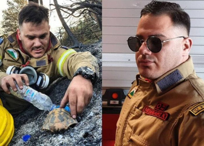 Άκης Μπαρδάκης: Συγκινεί ξανά ο πυροσβέστης που έδωσε νερό σε χελώνα – «Η ανταμοιβή για όλες τις προσπάθειες»
