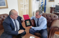 Ο Αντιπεριφερειάρχης  Παναγιώτης Σπυρόπουλος υποδέχθηκε τον Πρόεδρο της ΓΣΕΒΕΕ!