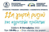 Με τη συνδιοργάνωση της Κ.Ε.ΔΗ.Σ.: 22η Γιορτή Ρυζιού στον Προβατά