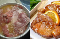 Ζουμερές χοιρινές μπριζόλες μαριναρισμένες με μουστάρδα, πορτοκάλι και μέλι