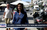 Στις Σέρρες η Υποψήφια Πρόεδρος του ΠΑΣΟΚ Αννα Διαμαντοπούλου