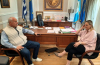 Σέρρες: Επίσκεψη Κοτσαμπά στη Βαρβάρα Μητλιάγκα για την επικρατούσα κατάσταση λόγω ρύπανσης του δικτύου ύδρευσης