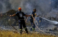 Φωτιά σε δασική έκταση στην περιοχή Λευκόγεια της Δράμας