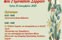 Από το ΤΕΦΑΑ Σερρών: Σειρά χριστουγεννιάτικων δράσεων