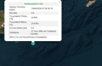 Σεισμός 4,6 Ρίχτερ στα ανοιχτά του Λασιθίου