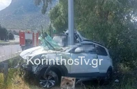 Νεμέα: Τροχαίο με νεκρή οδηγό, το αυτοκίνητό της «καρφώθηκε» σε κολώνα