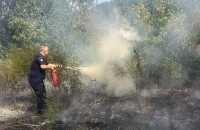 Σέρρες: Αστυνομικοί της Τροχαίας έσβησαν φωτιά στην Εθνική Οδό