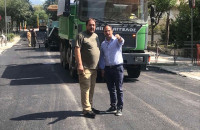 Στο Δήμο Σερρών επίβλεψη στα έργα ασφαλτόστρωσης σε Εθν. Αντιστάσεως και Σιγής