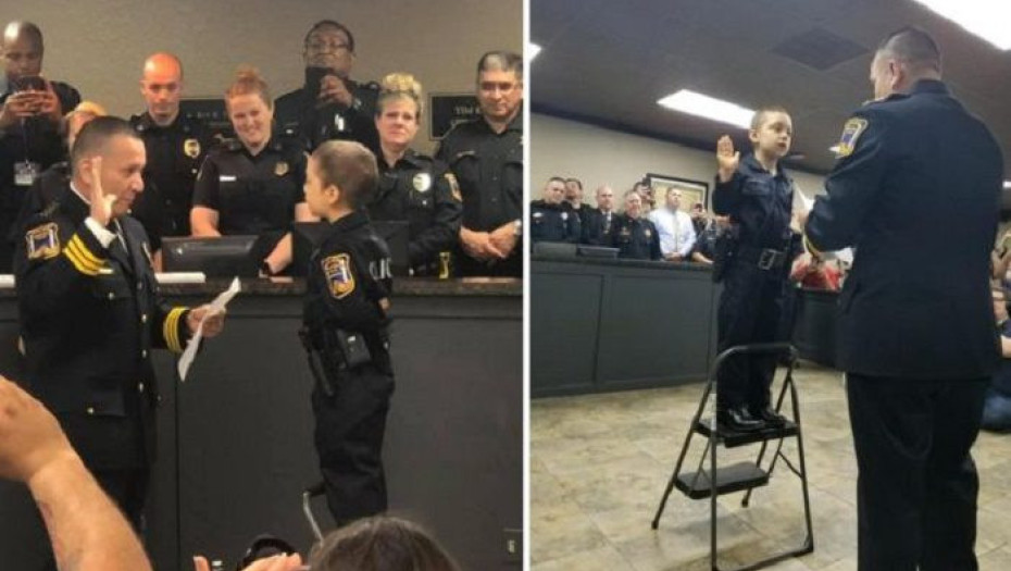 Εξάχρονο κοριτσάκι με καρκίνο πραγματοποίησε το όνειρό της και έγινε αξιωματικός της αστυνομίας