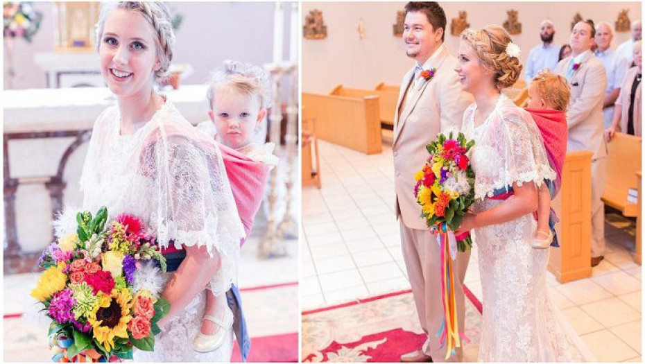 Νύφη «κρέμασε» το 2 ετών κοριτσάκι της στην πλάτη της και παντρεύτηκε τον αγαπημένο της