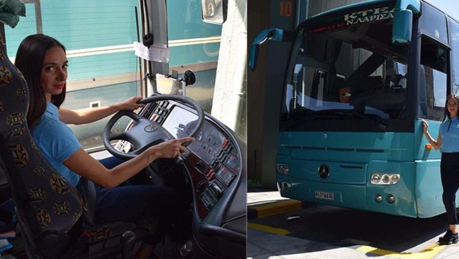 Μία νέα και όμορφη γυναίκα στο τιμόνι του ΚΤΕΛ Λάρισας