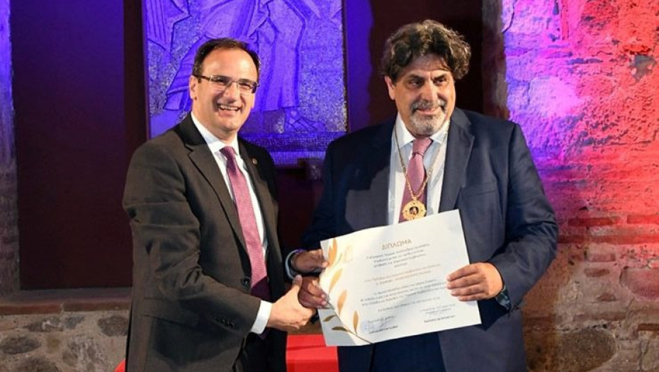 Ο Δήμαρχος Σερρών απένειμε το Χρυσό Μετάλλιο Αξίας στον Ιωάννη  – Κωνσταντίνο Χαλκιά