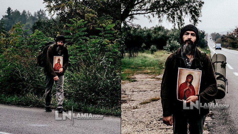 «Βατράχι» των ΟΥΚ περπάτησε από την Λαμία μέχρι το Άγιο Όρος κρατώντας την Παναγία