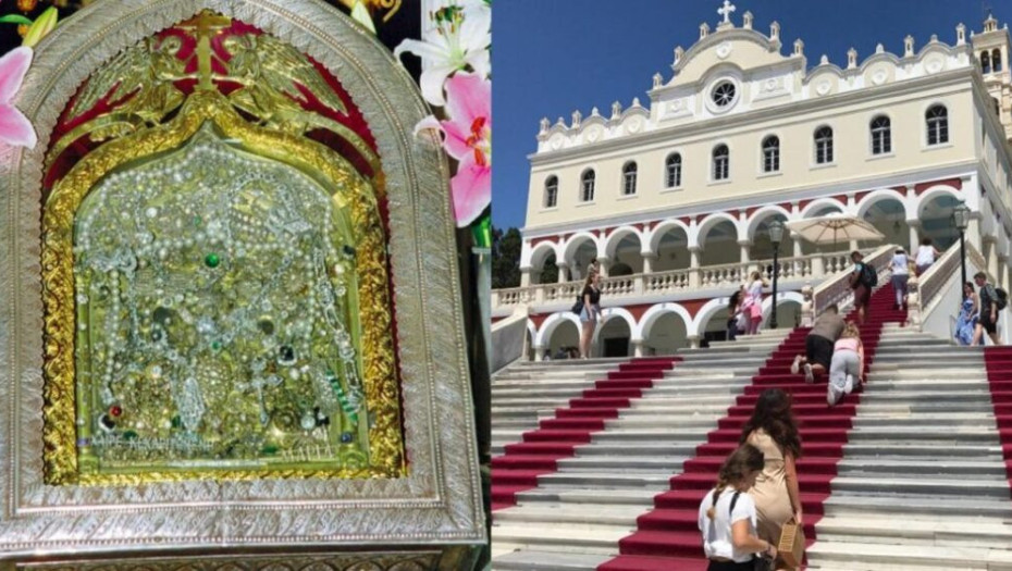 Παναγία της Τήνου: Η εικόνα που ανακαλύφθηκε από το όραμα μοναχής και έσπασε στα δύο από χτύπημα της αξίνας