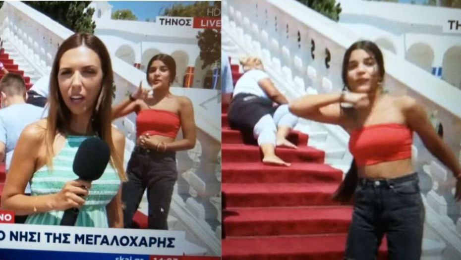 Τήνος: Εκανε το σήμα των Γκρίζων Λύκων μπροστά στην κάμερα του ΣΚΑΪ παραμονή Δεκαπενταύγουστου