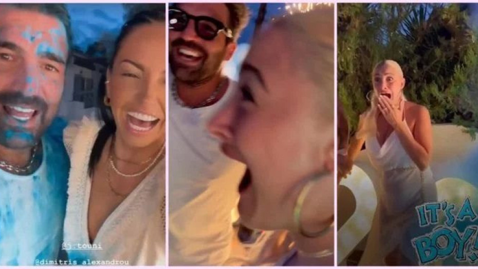 «Aγόριιιιιιιιιιιι, με αγαπάει ο Θεός»: Ενθουσιασμός από την Ιωάννα Τούνη και τον Δημήτρη Αλεξάνδρου ο οποίος από τη χαρά του πήδηξε στην πισίνα