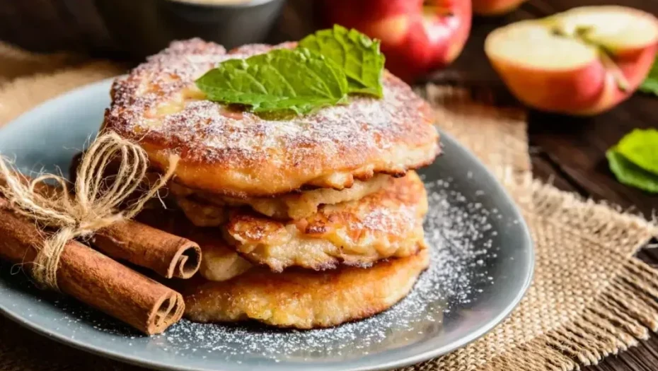 Συνταγή για pancakes με μήλο και κανέλα