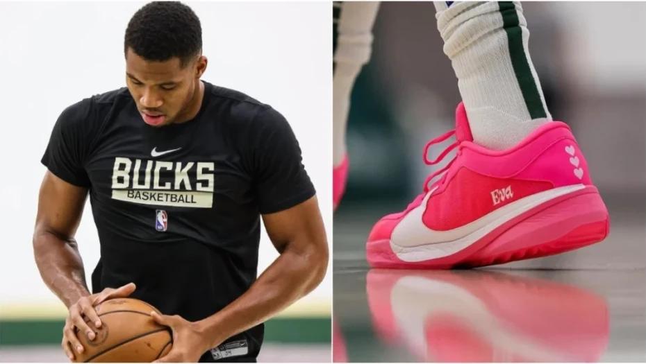 Γιάννης Αντετοκούνμπο: Με ροζ παπούτσια και το όνομα της νεογέννητης κόρης του στην προπόνηση