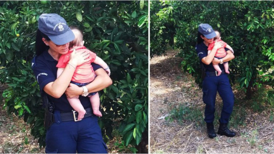 Γυναίκα Αστυνομικός Στο Ναύπλιο Ηρεμεί Με Αγκαλιά Μωρό, Μετά Από Τροχαίο Και Είναι Ό,Τι Πιο Γλυκό Είδαμε
