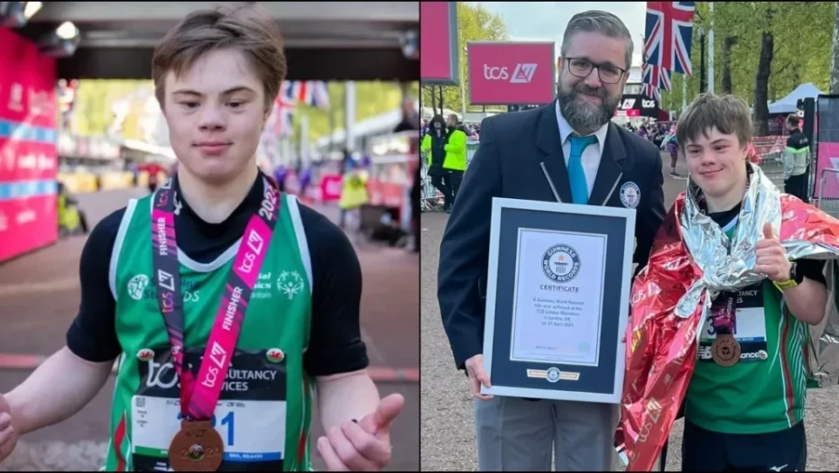 Υποκλίθηκαν όλοι: 19χρονος με σύνδρομο Down τερμάτισε με ρεκóρ τον μαραθώνιο και μας έκανε να δακρύσouμε