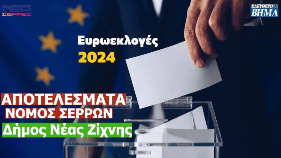 Ευρωεκλογές 2024: Τα αποτελέσματα στο Δήμο Νέας Ζίχνης (Σερρών)