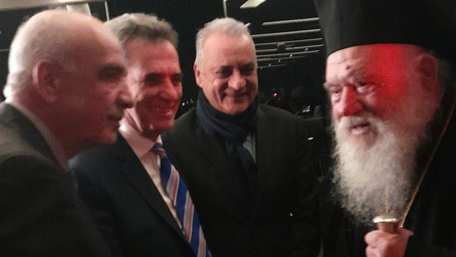 Συνάντηση του Θεόφιλου Λεονταρίδη με τον Αρχιεπίσκοπο Ιερώνυμο
