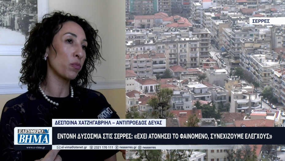 Έντονη Δυσοσμία στις Σέρρες: «Δεν ήταν από τη ΔΕΥΑΣ, πιθανόν ζωικής προέλευσης» αναφέρει η κ. Χατζηγαβριήλ