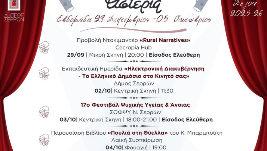 ΔΗΠΕΘΕ: Ξεκινούν από σήμερα οι "Εκδηλώσεις της Εβδομάδας"
