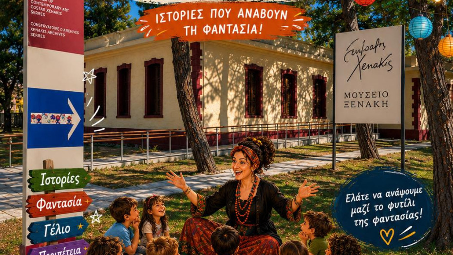 Την Κυριακή στο Μουσείο Ξενάκη: Παραμύθια στο Πιτς Φυτίλι από τη Λέσχη Αφήγησης Σερρών