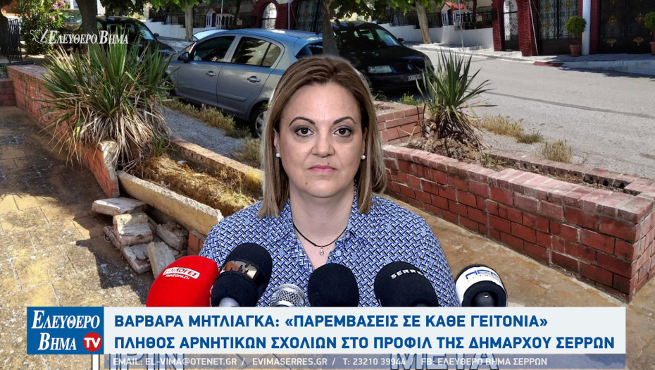 Βαρβάρα Μητλιάγκα - Σέρρες: «Παρεμβάσεις σε κάθε γειτονιά» – Πλήθος αρνητικών σχολίων στο προφίλ της Δημάρχου Σερρών