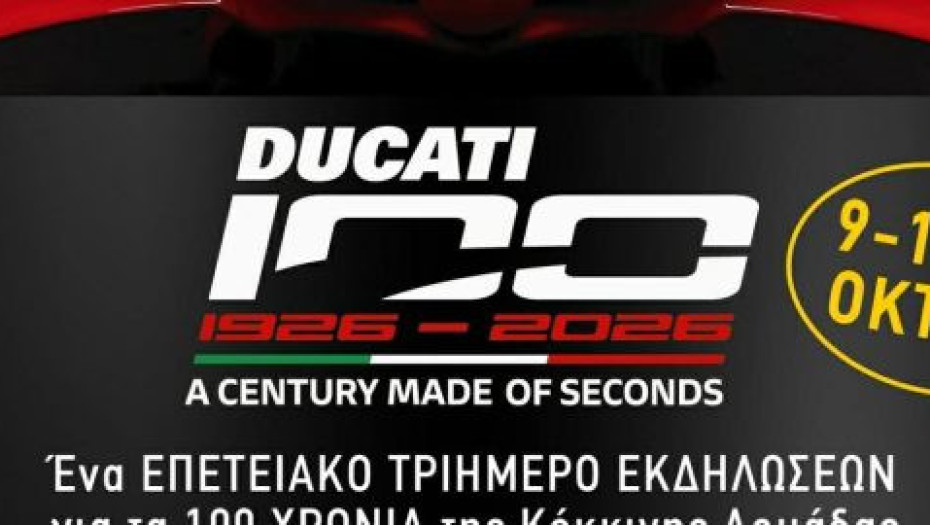 Αυτοκινητοδρόμιο Σερρών: Ducati 100 Years Event 9 – 11 Οκτωβρίου 2026