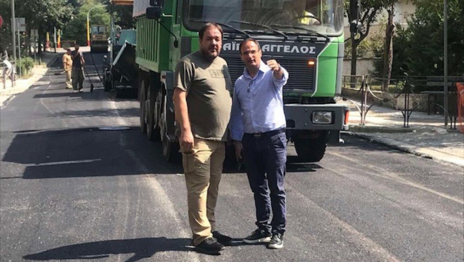 Στο Δήμο Σερρών επίβλεψη στα έργα ασφαλτόστρωσης σε Εθν. Αντιστάσεως και Σιγής