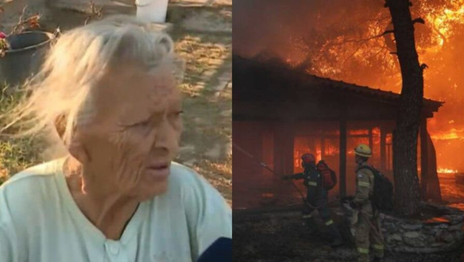 «Δεν μπορώ να φύγω, ήρθα 30 χρονών»: Συγκινεί η ηλικιωμένη που αρνείται να φύγει από το καμένο της σπίτι