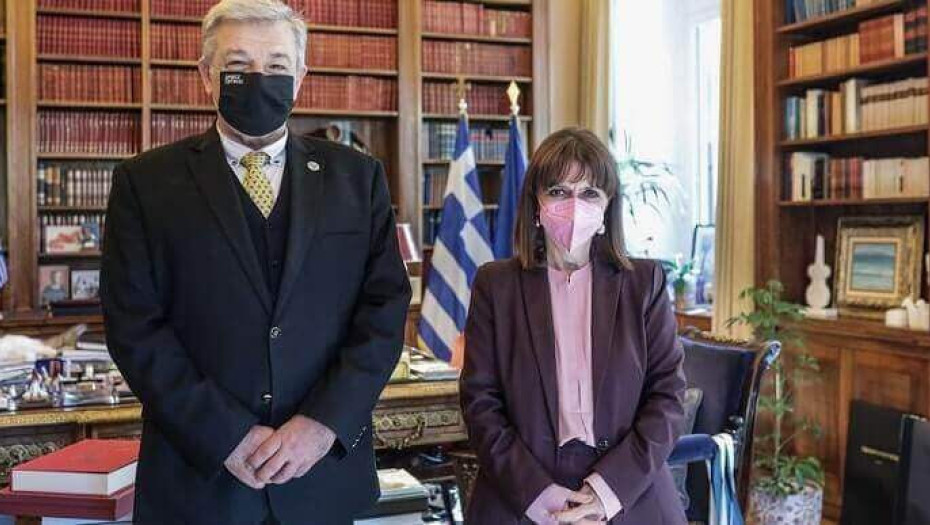 Ο Δήμαρχος Σιντικής Φώτης Δομουχτσίδης  Επισκέφτηκε την ΠτΔ Κατερίνα Σακελλαροπούλου