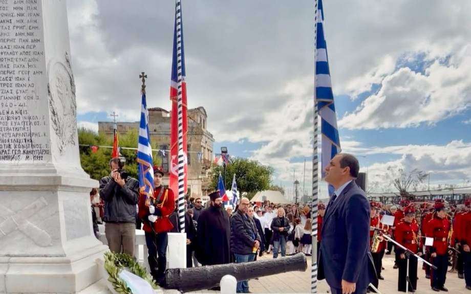Στην Αίγινα για την εθνική επέτειο της 28ης Οκτωβρίου ο Υφυπουργός Κλιματικής Κρίσης και Πολιτικής Προστασίας