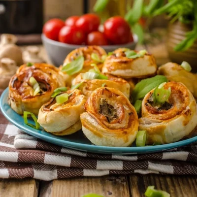 Πίτσα Μαργαρίτα σε τραγανά ρολάκια