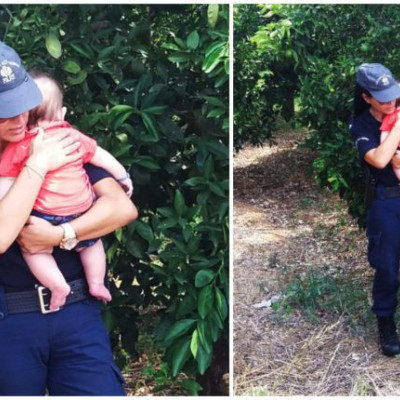 Γυναίκα Αστυνομικός Στο Ναύπλιο Ηρεμεί Με Αγκαλιά Μωρό, Μετά Από Τροχαίο Και Είναι Ό,Τι Πιο Γλυκό Είδαμε
