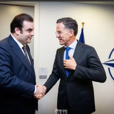 Συνάντηση Πιερρακάκη με τον ΓΓ του ΝΑΤΟ Mark Rutte