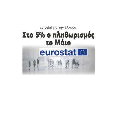 Eurostat: Στο 5% ο πληθωρισμός στην Ελλάδα τον Μάιο