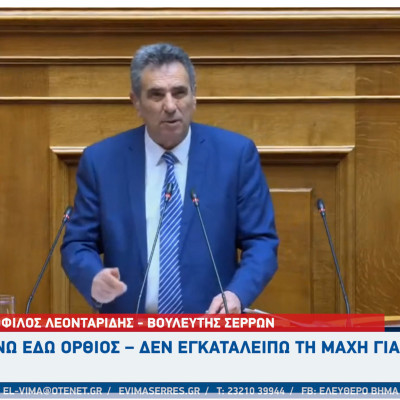Θεόφιλος Λεονταρίδης: «Μένω εδώ, όρθιος – Δεν εγκαταλείπω τη μάχη για τις Σέρρες»