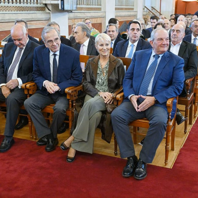 Μαζί Καραμανλής, Σαμαράς, Μεϊμαράκης στον Απόστολο Τζιτζικώστα